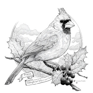 Cardinal On Holly V2 Vinyl Car Decal Sticker – Waterproof & UV-Resistant 3.4133333333333336" Cardinal On Holly V2 Vinyl Car Decal Sticker – Waterproof & UV-Resistant 3.4133333333333336"