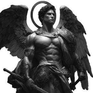 Muscular Saint Michael Vinyl Car Decal Sticker – Waterproof & UV-Resistant 3.4133333333333336"
