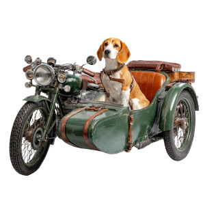Beagle In Sidecar Vinyl Car Decal Sticker – Waterproof & UV-Resistant 3.4133333333333336"