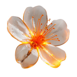 Glowing Glass Flower V2 Vinyl Car Decal Sticker – Waterproof & UV-Resistant 3.4133333333333336"