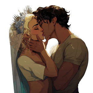 Kissing Couple Art Vinyl Car Decal Sticker – Waterproof & UV-Resistant 3.4133333333333336"