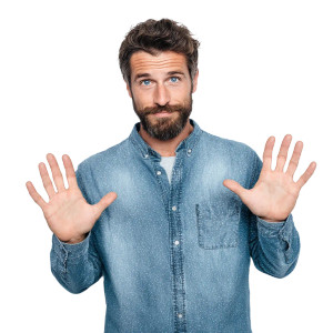 Spanish Man Gesturing Vinyl Car Decal Sticker – Waterproof & UV-Resistant 3.4133333333333336"