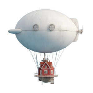 Giant Airship Balloon Vinyl Car Decal Sticker – Waterproof & UV-Resistant 3.4133333333333336"