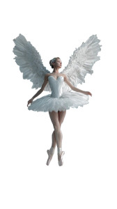 Angel Ballerina V2 Vinyl Car Decal Sticker – Waterproof & UV-Resistant 4.8533333333333335"