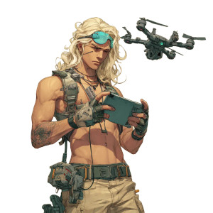 Cyberpunk Blonde Hero Vinyl Car Decal Sticker – Waterproof & UV-Resistant 3.4133333333333336"
