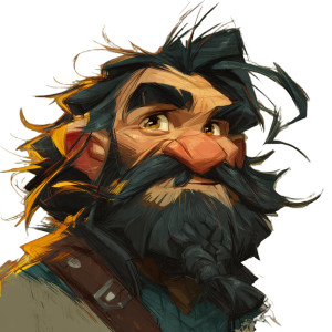 Dwarf Rogue Portrait Vinyl Car Decal Sticker – Waterproof & UV-Resistant 6.826666666666667"