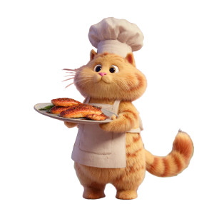 Chef Cat V12 Vinyl Car Decal Sticker – Waterproof & UV-Resistant 3.4133333333333336"