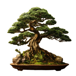 Realistic Bonsai Tree Vinyl Car Decal Sticker – Waterproof & UV-Resistant 3.4133333333333336"