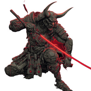 Cyber Samurai V8 Vinyl Car Decal Sticker – Waterproof & UV-Resistant 6.826666666666667"