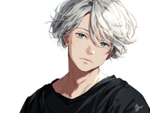 Silver-Haired Young Man V3 Vinyl Car Decal Sticker – Waterproof & UV-Resistant 6.1866666666666665"