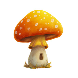 Cartoon Mushroom V8 Vinyl Car Decal Sticker – Waterproof & UV-Resistant 3.4133333333333336"