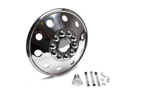 Wheel Master Wheel Cover 7195B1 19-1/2 Inch; Front Wheel; With 10 Lug/Mounting Hardware; Single