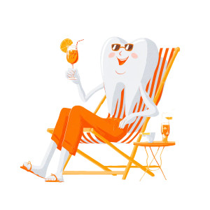 Humanized Tooth Relaxing V2 Vinyl Car Decal Sticker – Waterproof & UV-Resistant 6.826666666666667"