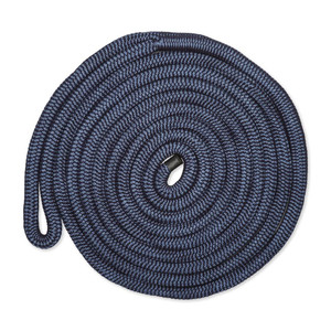 Premium Navy Blue Boat Dock Line | Double Braided Nylon Rope, UV & Abrasion Resistant Premium Navy Blue Boat Dock Line | Double Braided Nylon Rope, UV & Abrasion Resistant