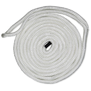 Premium Double Braided Nylon Boat Dock Line | UV/ Abrasion Resistant | 3/8 x 25ft
