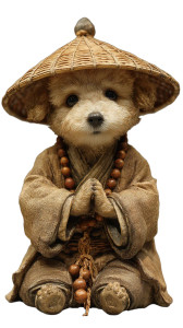 Monk Puppy V2 Vinyl Car Decal Sticker – Waterproof & UV-Resistant 4.8533333333333335"