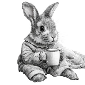 Bunny In Pajamas Vinyl Car Decal Sticker – Waterproof & UV-Resistant 3.4133333333333336" Bunny In Pajamas Vinyl Car Decal Sticker – Waterproof & UV-Resistant 3.4133333333333336"