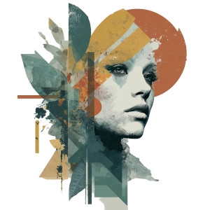 Abstract Woman Face V2 Vinyl Car Decal Sticker – Waterproof & UV-Resistant 3.4133333333333336"