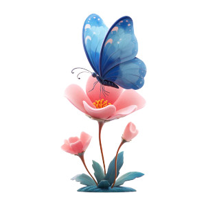 Cartoon Butterfly V3 Vinyl Car Decal Sticker – Waterproof & UV-Resistant 3.4133333333333336"