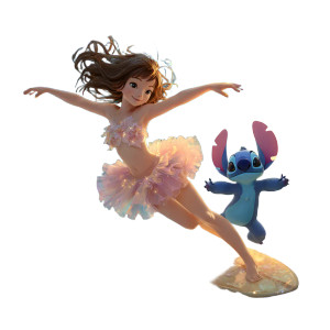 Magical Surfing Duo Vinyl Car Decal Sticker – Waterproof & UV-Resistant 3.4133333333333336"