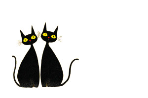 Stylized Black Cats V2 Vinyl Car Decal Sticker – Waterproof & UV-Resistant 5.97333333333333