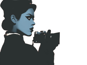 Female Detective Portrait Vinyl Car Decal Sticker – Waterproof & UV-Resistant 6.1866666666666665"