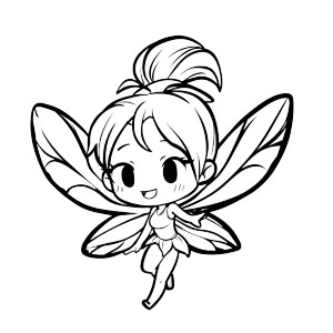 Chibi Fairy Study Vinyl Car Decal Sticker – Waterproof & UV-Resistant 3.4133333333333336"