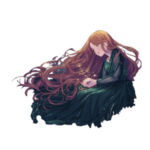 Magic Night Woman Vinyl Car Decal Sticker – Waterproof & UV-Resistant 6.826666666666667"