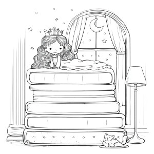 Princess And The Pea Vinyl Car Decal Sticker – Waterproof & UV-Resistant 3.4133333333333336"
