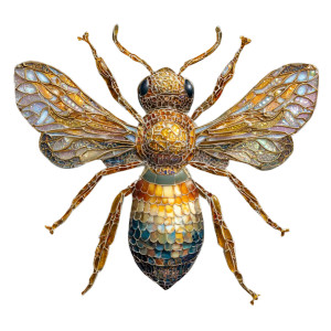 Bee Tile Vinyl Car Decal Sticker – Waterproof & UV-Resistant 3.4133333333333336"