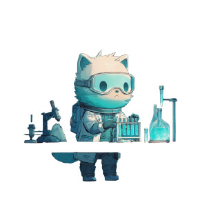 Sci-Fi Cat Scientist Vinyl Car Decal Sticker – Waterproof & UV-Resistant 6.826666666666667"