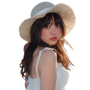 Sunlit Straw Hat Girl Vinyl Car Decal Sticker – Waterproof & UV-Resistant 3.4133333333333336"