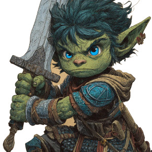 Goblin Warrior Hero Vinyl Car Decal Sticker – Waterproof & UV-Resistant 3.4133333333333336"