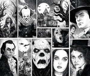 Horror Icons Collage Vinyl Car Decal Sticker – Waterproof & UV-Resistant 3.36"