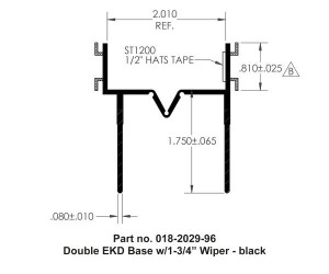 Ultimate Double EKD Slide Out Seal | 8ft Length, 2-1/2in Width, 2in Thickness Ultimate Double EKD Slide Out Seal | 8ft Length, 2-1/2in Width, 2in Thickness
