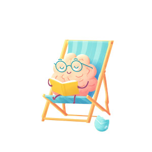 Relaxed Brain Reading Vinyl Car Decal Sticker – Waterproof & UV-Resistant 3.4133333333333336"