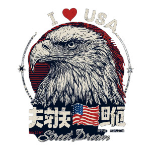 Patriotic Street Eagle Vinyl Car Decal Sticker – Waterproof & UV-Resistant 3.4133333333333336" Patriotic Street Eagle Vinyl Car Decal Sticker – Waterproof & UV-Resistant 3.4133333333333336"