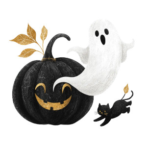 Spooky Halloween Trio Vinyl Car Decal Sticker – Waterproof & UV-Resistant 3.4133333333333336"