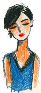 Androgynous Woman Sketch Vinyl Car Decal Sticker – Waterproof & UV-Resistant 5.493333333333333"
