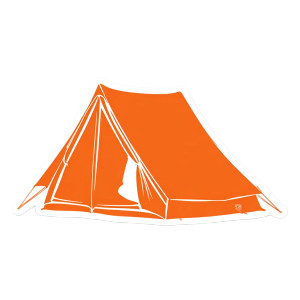 Orange Tent Decal Vinyl Car Decal Sticker – Waterproof & UV-Resistant 3.4133333333333336"