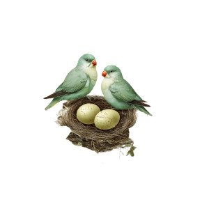 Lovebirds Nest Vinyl Car Decal Sticker – Waterproof & UV-Resistant 3.4133333333333336"