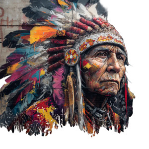 Realistic Indigenous Chief Vinyl Car Decal Sticker – Waterproof & UV-Resistant 3.4133333333333336"