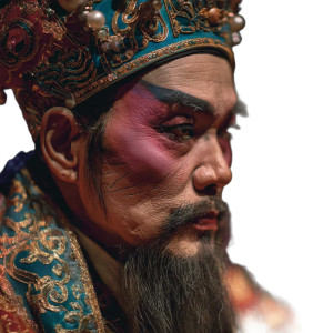 Vietnamese Opera Character Vinyl Car Decal Sticker – Waterproof & UV-Resistant 3.4133333333333336"