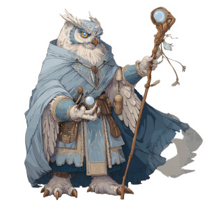 Owl Pirate Mage Vinyl Car Decal Sticker – Waterproof & UV-Resistant 3.4133333333333336"