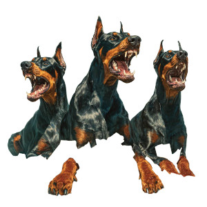 Ferocious Dobermans Vinyl Car Decal Sticker – Waterproof & UV-Resistant 3.4133333333333336"