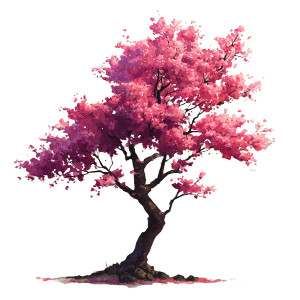 Sakura Blossom V2 Vinyl Car Decal Sticker – Waterproof & UV-Resistant 3.4133333333333336"