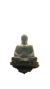 Divine Golden Buddha Vinyl Car Decal Sticker – Waterproof & UV-Resistant 9.706666666666667"