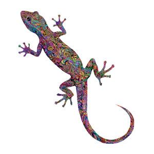 Psychedelic Lizard V2 Vinyl Car Decal Sticker – Waterproof & UV-Resistant 3.4133333333333336"