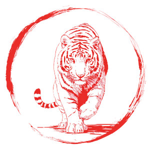 Eastern Tiger Vinyl Car Decal Sticker – Waterproof & UV-Resistant 3.4133333333333336"