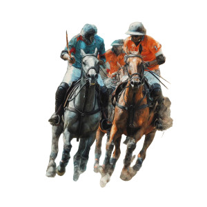 Watercolor Polo Players Vinyl Car Decal Sticker – Waterproof & UV-Resistant 3.4133333333333336"